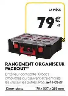 Tout faire matériaux Rangement organiseur packout offre