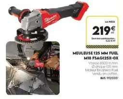 Tout faire matériaux Milwaukee - meuleuse 125 mm fuel m18 fsag125x-ox offre