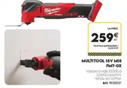 Tout faire matériaux Milwaukee - multitool 18v m18 fm-t-ox offre