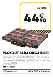 Tout faire matériaux Packout slim organiser offre