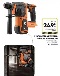 Tout faire matériaux Aeg - perforateur burineur sds+ 18v bbh 18bl-2-o offre