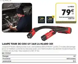 Tout faire matériaux Lampe tour de cou 4v 3ah l4 nl400-301 offre