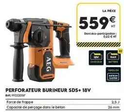 Tout faire matériaux Aeg - perforateur burineur sds+ 18v offre