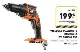 Tout faire matériaux Aeg - visseuse plaquiste bts18bl-0 18v brushless offre