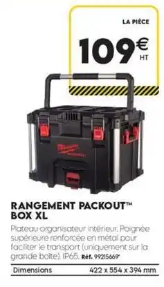 Tout faire matériaux Rangement packout box xl offre