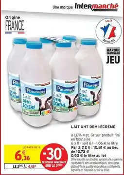 Intermarché Contact Paturages - lait uht offre