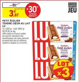Intermarché Contact Lu - petit écolier tendre cœur au lait offre