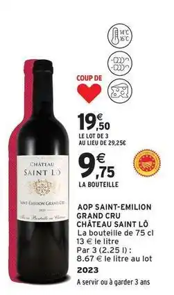 Intermarché Contact Aop saint-emilion grand cru offre