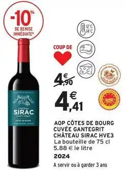 Intermarché Contact Château - aop côtes de bourg cuvée gantegrit offre
