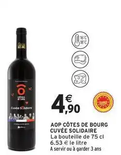 Intermarché Contact Aop côtes de bourg cuvée solidaire offre