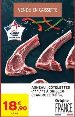 Intermarché Contact Jean rosé - agneau: côtelettes à griller offre