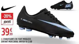 Intersport Chaussures de foot moulees enfant mercuial vapor 16 club offre