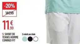 Intersport 9. short de tennis homme offre