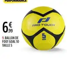 Intersport Ballon de foot goal 10 taille 5 offre