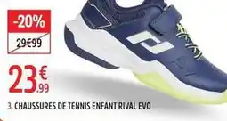Intersport Chaussures de tennis enfant rival evo offre