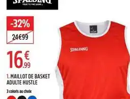 Intersport Maillot de basket adulte hustle offre