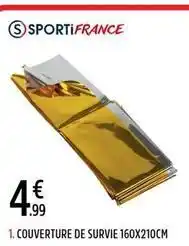 Intersport Couverture de survie 160x210cm offre