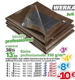 Provence Outillage WERKA Bâche professionnelle 350 g/m² offre