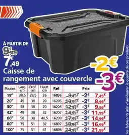 Provence Outillage Caisse de rangement avec couvercle offre