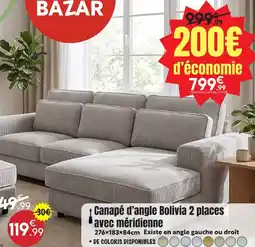 Maxi Bazar Canapé d'angle Bolivia offre