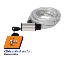 Action Walfort Câble antivol offre