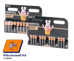 Action Duracell Piles AA offre