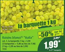 Norma Italia Raisins blancs offre
