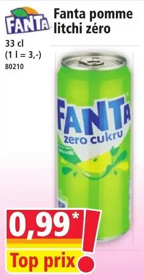 Fanta pomme litchi zéro