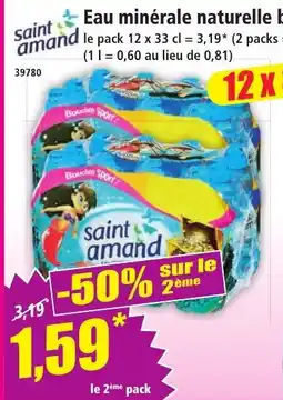 Norma Saint amand Eau minérale naturelle offre