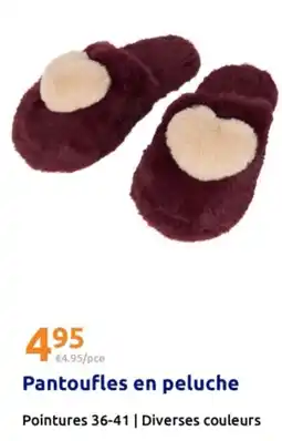 Action Pantoufles en peluche offre