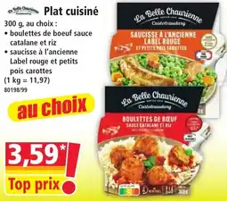 Norma La Belle Chaurienne boulettes de boeuf sauce catalane et riz offre