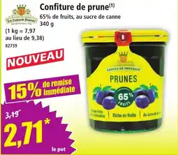 Norma Les Comtes de Provence Confiture de prune offre