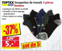 Norma TOPTEX Socquettes de travail offre