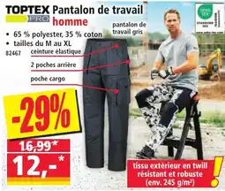Norma TOPTEX Pantalon de travail homme offre