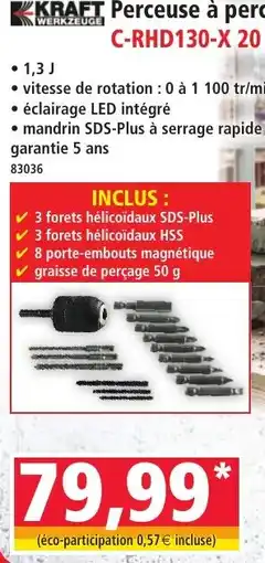Norma KRAFT Perceuse à perc offre