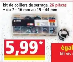 Norma SCHNEIDER kit de colliers de serrage offre