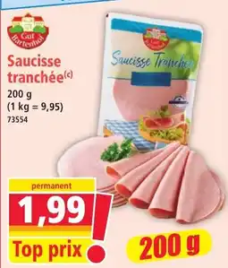 Norma Gut Bartenhof Saucisse tranchée offre