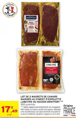 Intermarché Labeyrie Magret de canard offre