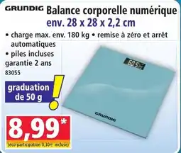 Norma GRUNDIG Balance corporelle numérique offre