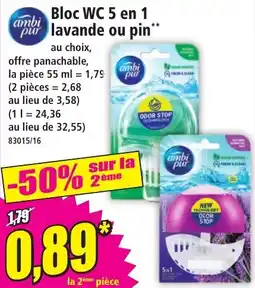 Norma ambipur Bloc WC 5 en 1 offre