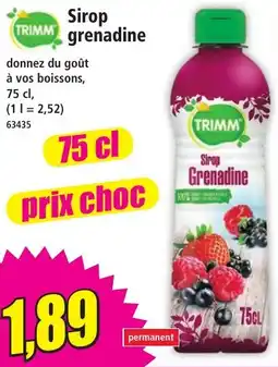 Norma Trimm sirop grenadine offre