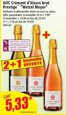 Norma WETZEL MEYER AOC Crémant d'Alsace brut Prestige offre