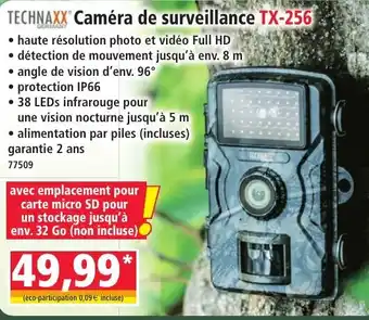 TECHNAXX Caméra de surveillance TX-256