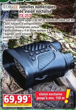 Norma TECHNAXX Jumelles numériques de vision nocturne TX-257 offre