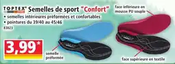 Norma TOPTEX Semelles de sport "Confort" offre