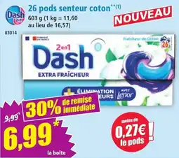 Norma Dash pods senteur coton offre