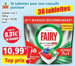 Norma FAIRY tablettes pour lave-vaisselle platinum offre