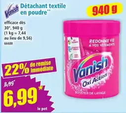 Norma Vanish Détachant textile en poudre offre