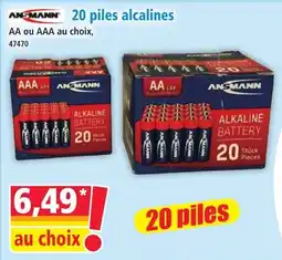 Norma ANSMANN piles alcalines offre