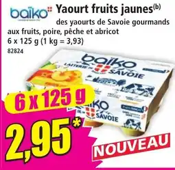 Norma baiko Yaourt fruits jaunes offre